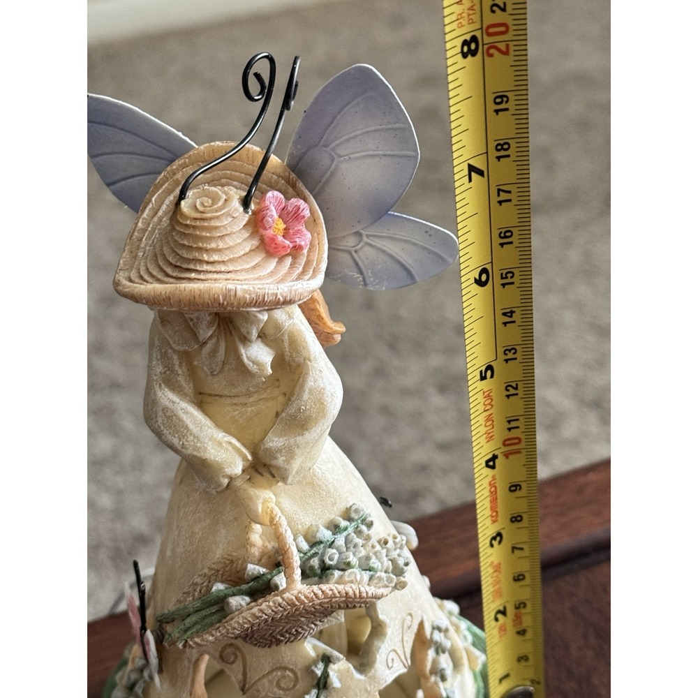 Vintage Ceramic Garden Fairy Butterfly Floral Table Desk Lamp Night Light - Picture 10 of 16